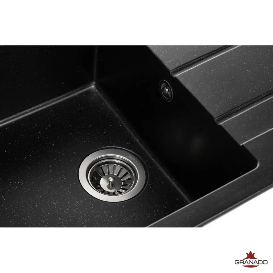 Кухонна гранітна мийка GRANADO Mora Black shine