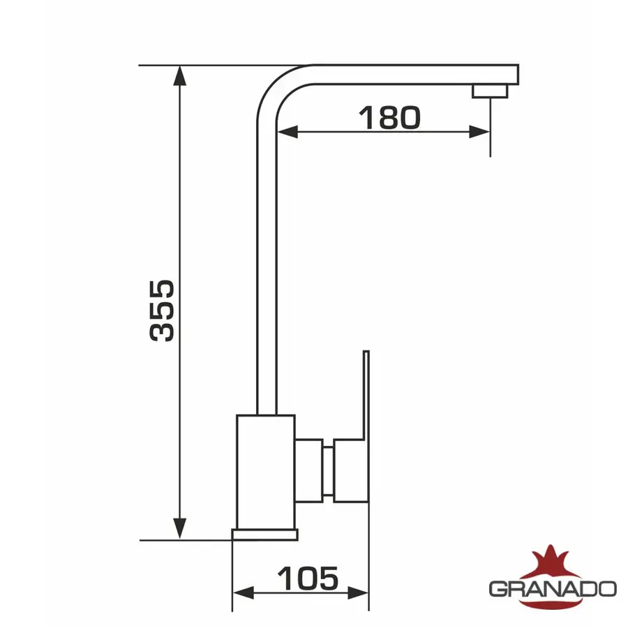 Смеситель кухонный GRANADO Tarrasa Marron