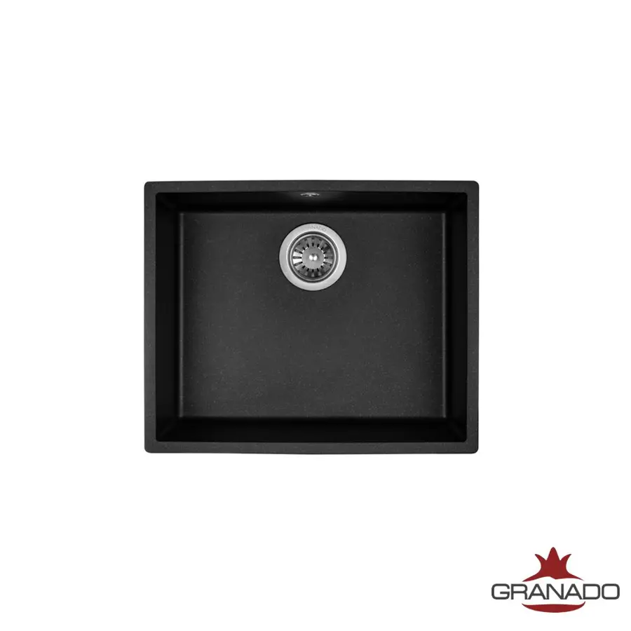 Кухонна гранітна мийка GRANADO Under top Max Black shine