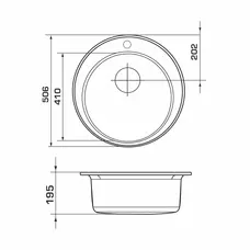 Кухонна гранітна мийка GRANADO Vitoria Marron