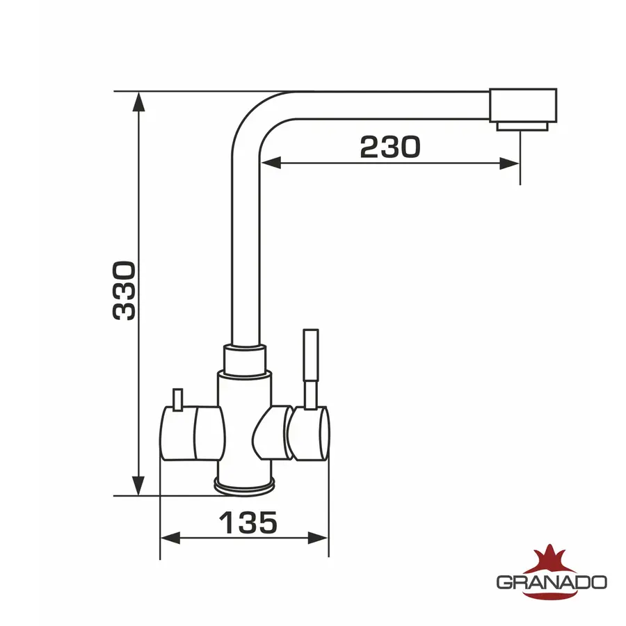 Змішувач кухонний GRANADO Badalona Terra