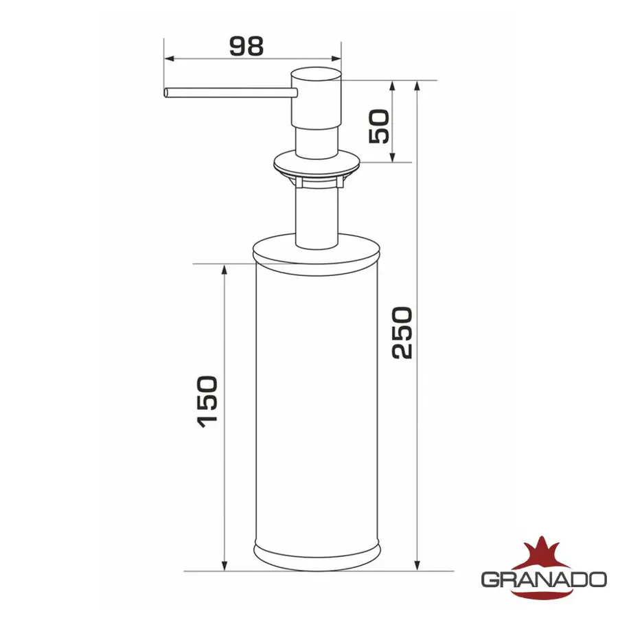 Дозатор для миючого засобу GRANADO Redondo Inox нержавіюча сталь