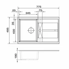 Кухонна гранітна мийка GRANADO Valencia Gris