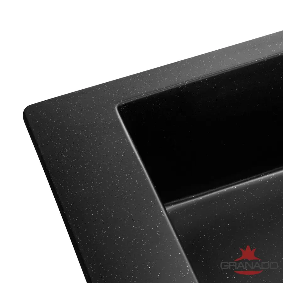 Кухонна гранітна мийка GRANADO Almeria Black shine