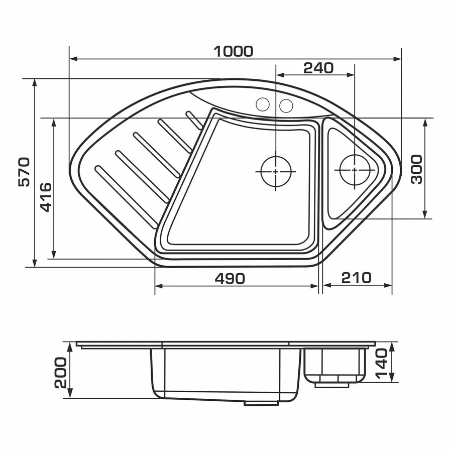 Кухонная гранитная мойка GRANADO Barcelona White
