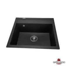 Кухонна гранітна мийка GRANADO Lerida Black shine