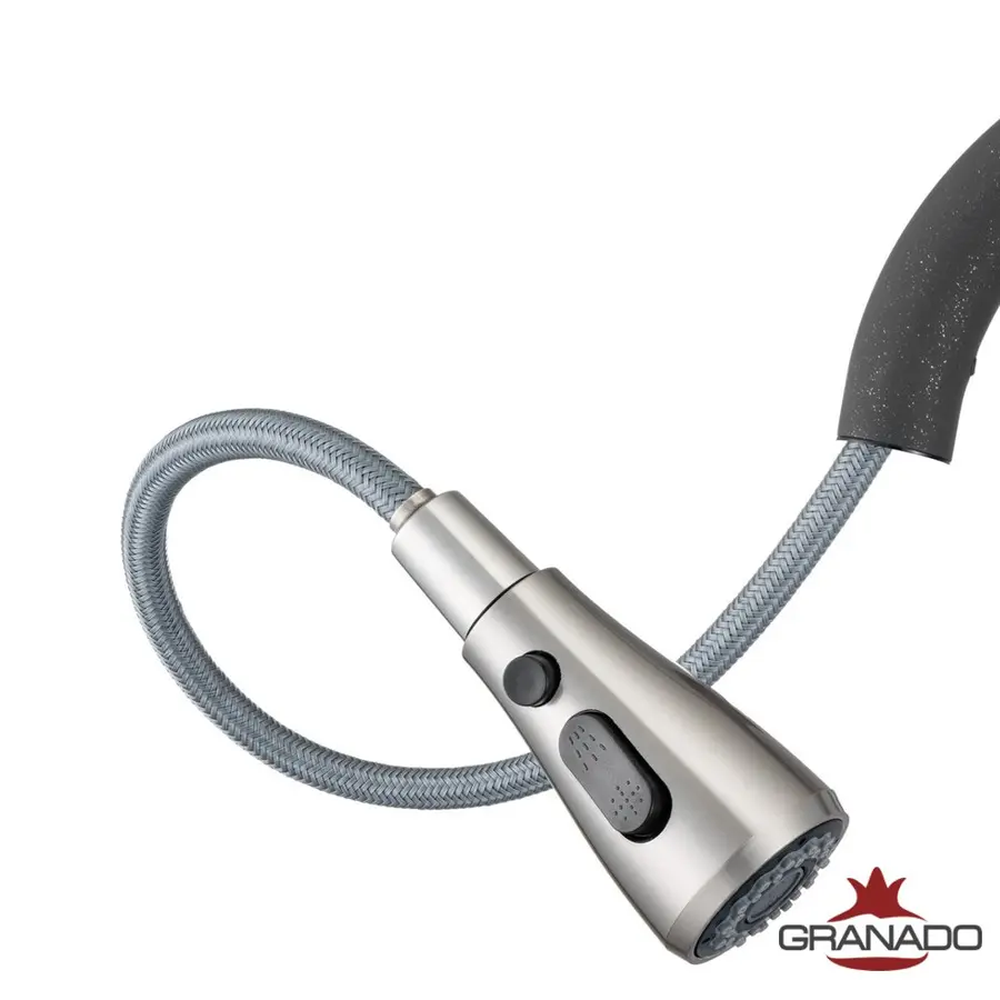 Змішувач кухонний GRANADO Campo Black shine