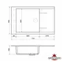 Кухонна гранітна мийка GRANADO Almeria White