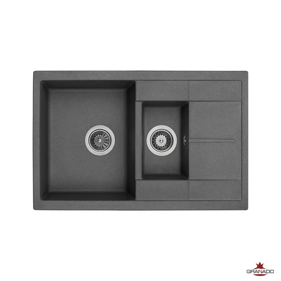 Кухонная гранитная мойка GRANADO Leon Grafito