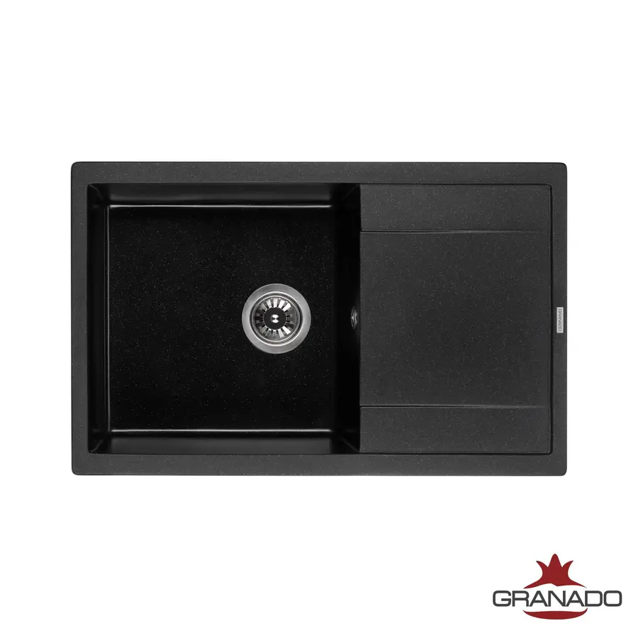 Кухонна гранітна мийка GRANADO Alicante Black shine