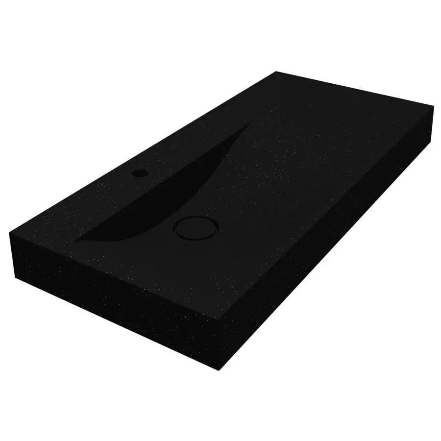 Умивальник VIOLA 1000 L MIRASTONE BLACK Miraggio