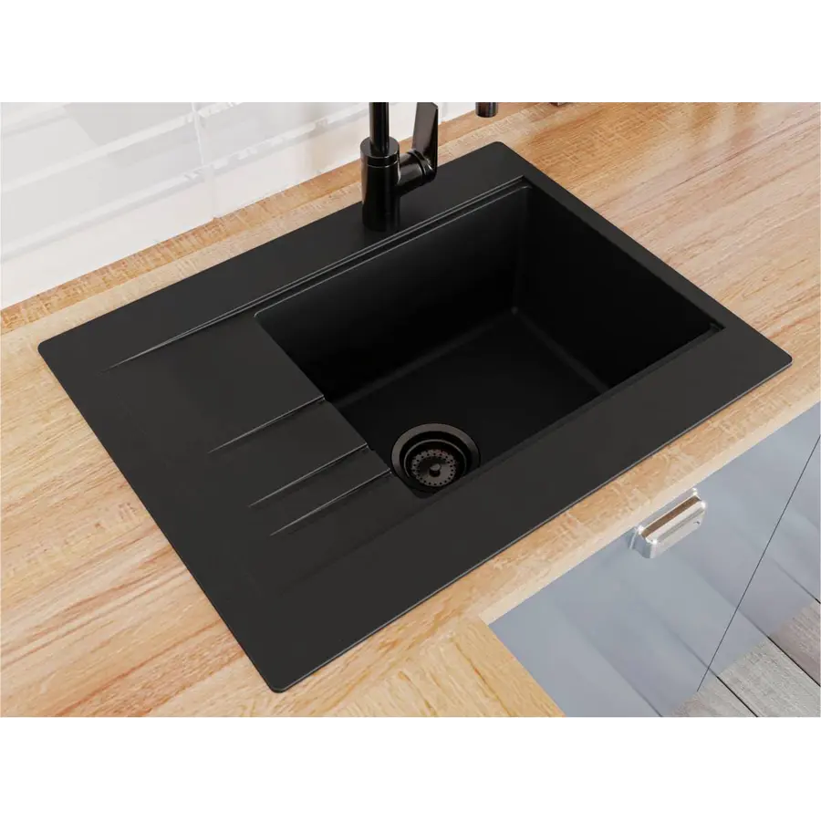 Кухонна мийка BODRUM 650 black Miraggio