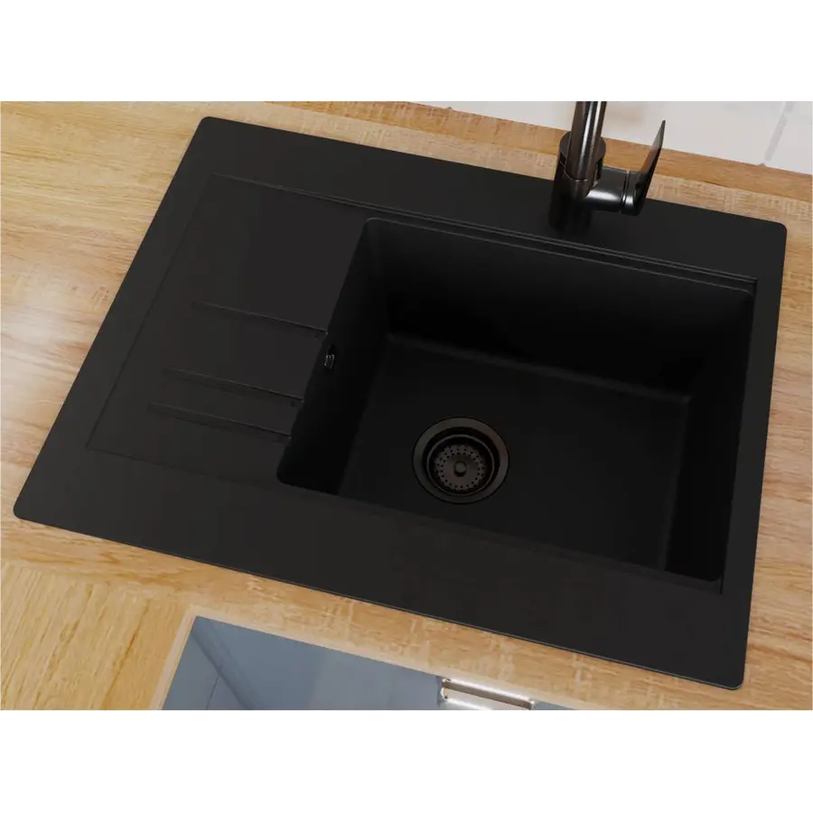Кухонна мийка BODRUM 650 black Miraggio