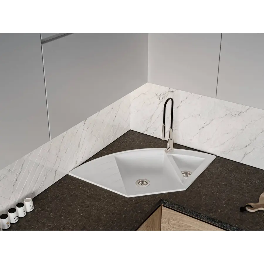 Кухонна мийка EUROPE white Miraggio