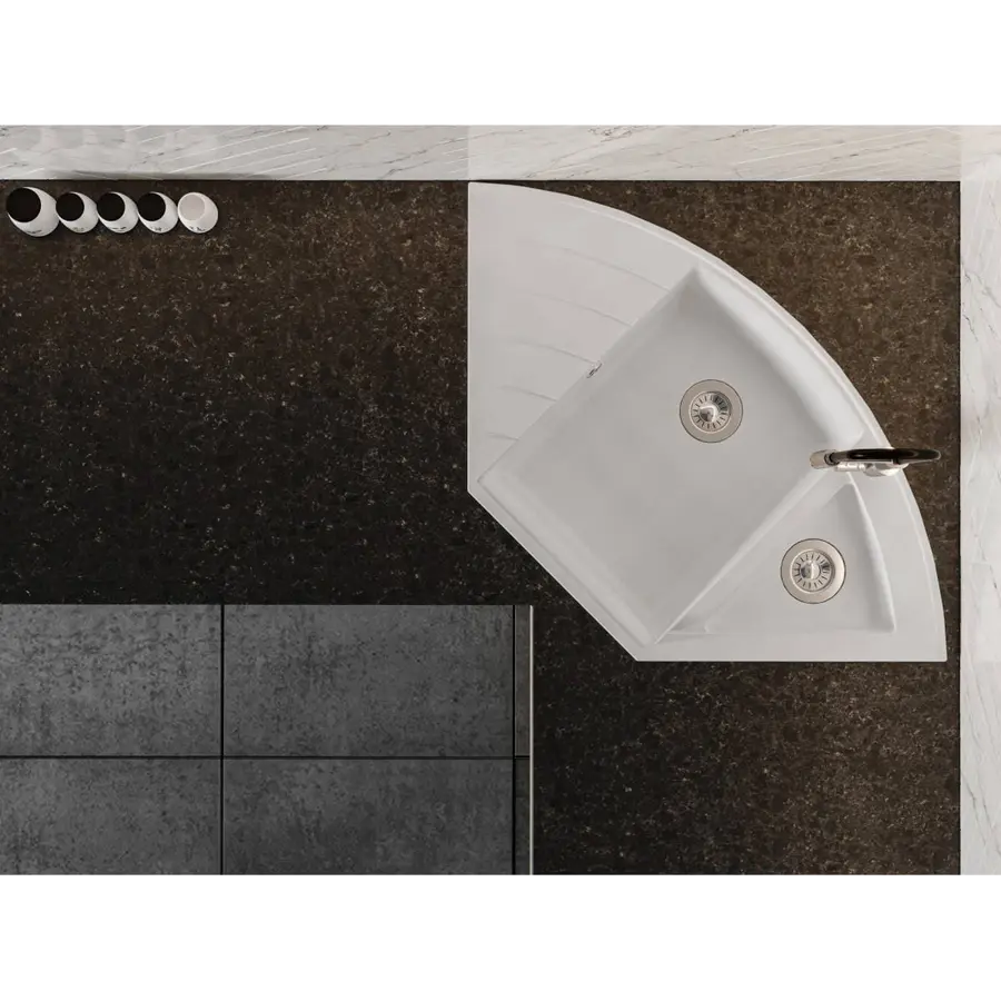 Кухонна мийка EUROPE white Miraggio