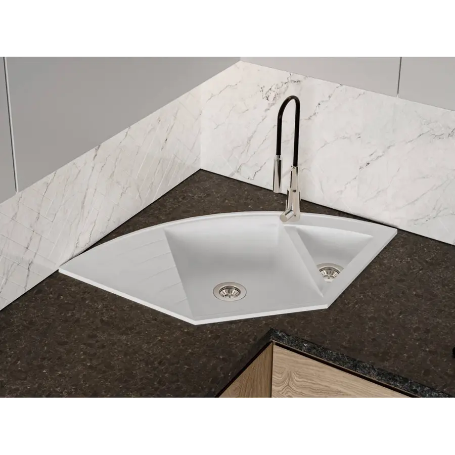 Кухонна мийка EUROPE white Miraggio