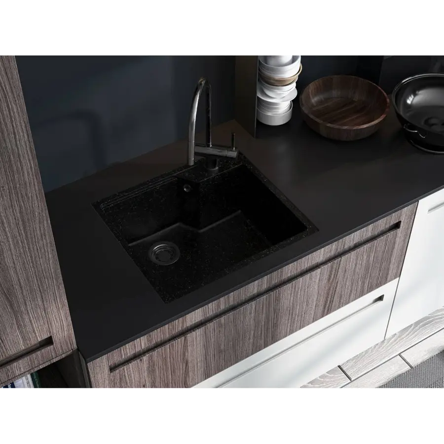 Кухонна мийка LISA black Miraggio