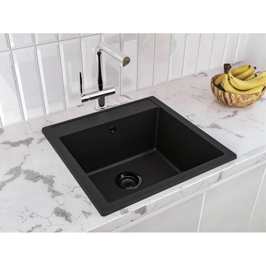 Кухонна мийка BODRUM 510 black Miraggio