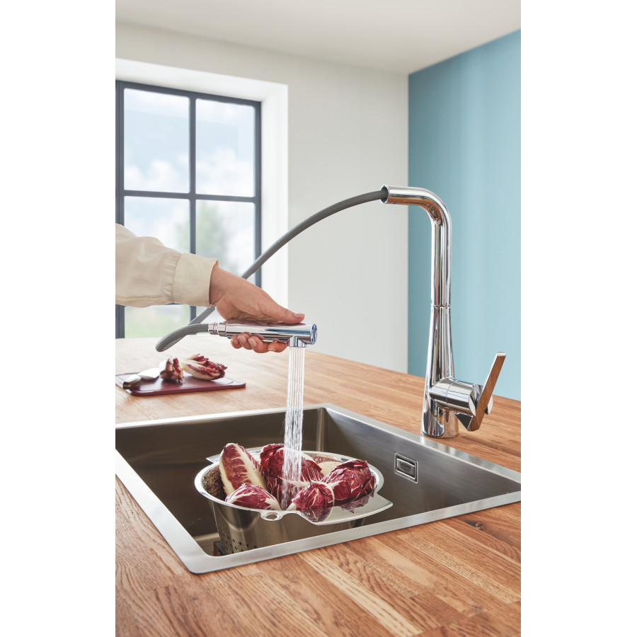 Смеситель для кухни с выдвижным изливом Grohe Zedra (32553002)