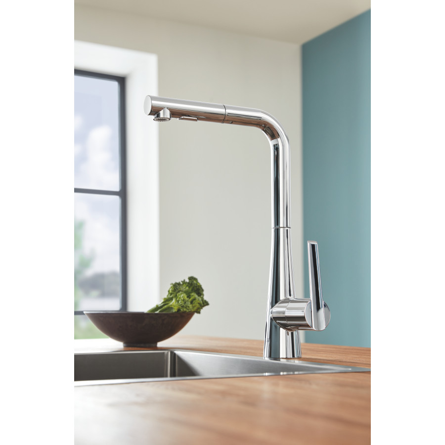 Смеситель для кухни с выдвижным изливом Grohe Zedra (32553002)