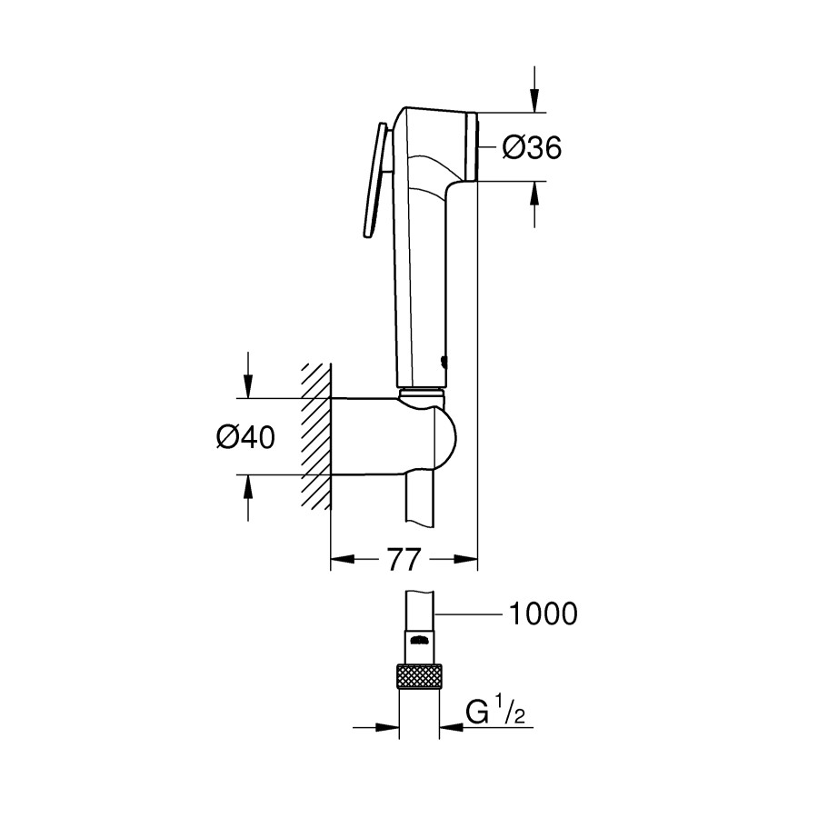 Гигиенический душевой набор Grohe Tempesta-F Trigger Spray (26352000)