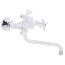 Змішувач для ванни PLAMIX AMAX-142 Білий (без шланга і лійки) (PM0585)