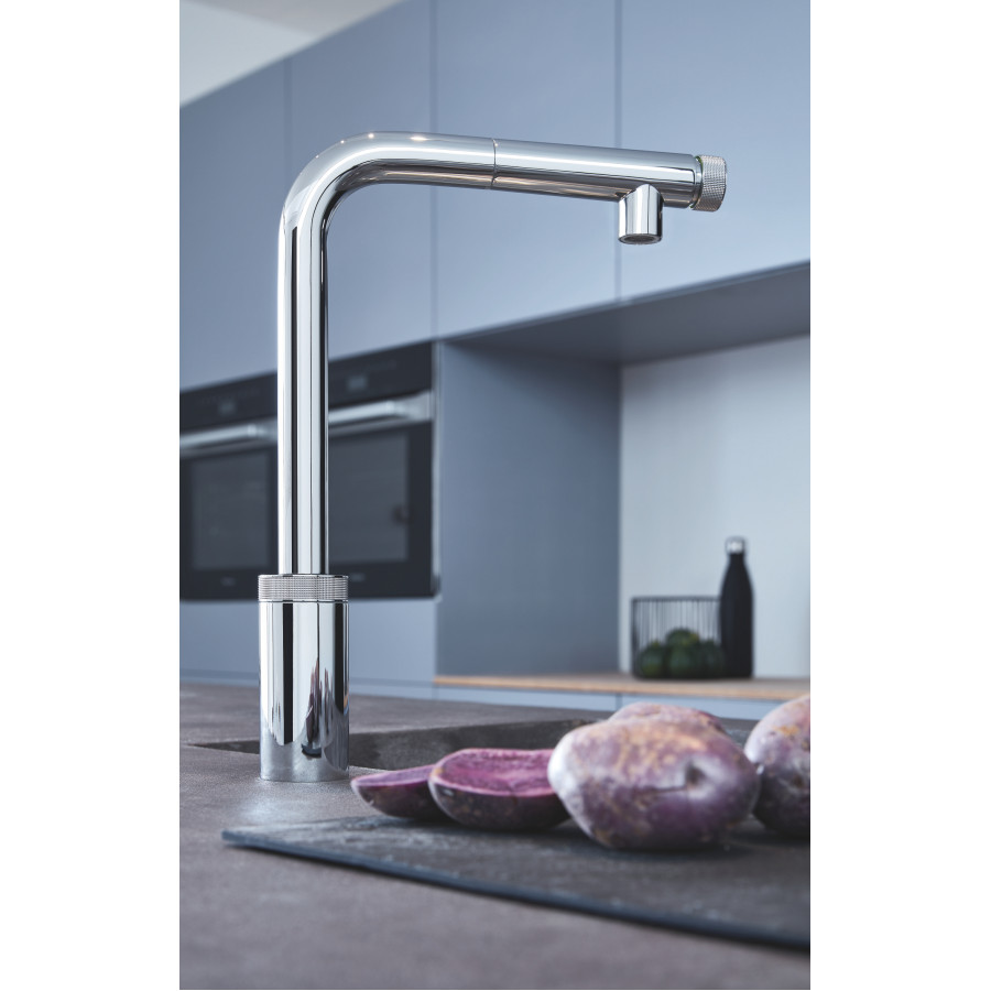 Смеситель для кухни с выдвижным изливом Grohe Eurosmart New (31613000)