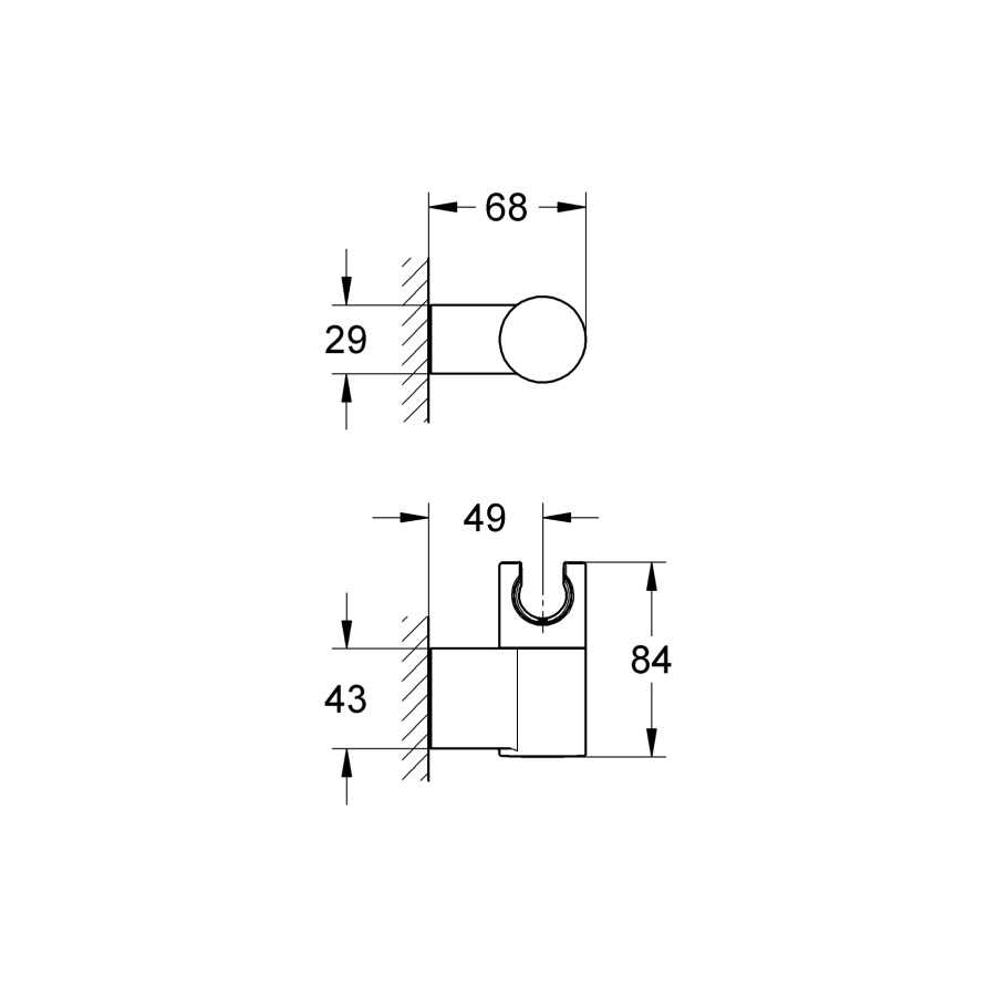 Настенный держатель для ручного душа Grohe Rainshower neutral (27055000)