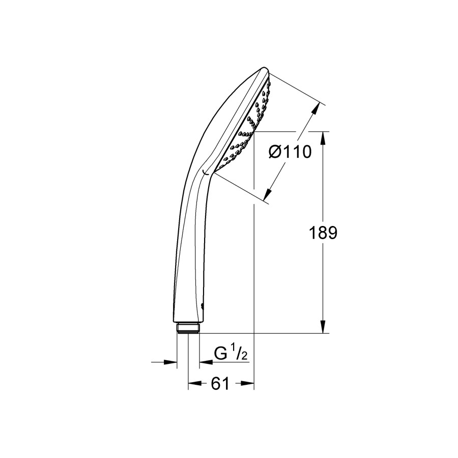 Ручной душ, 1 режим струи Grohe Euphoria (27265000)