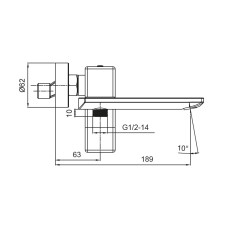 Смеситель для ванны с коротким изливом Koer KB-41010-01 (Цвет хром) (KR3484)
