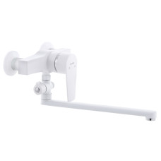 Змішувач для ванни PLAMIX Oscar-006 White (без шланга і лійки) (PM0559)
