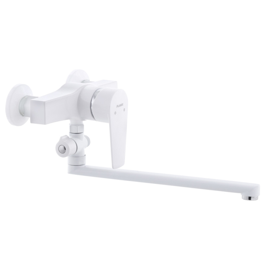 Змішувач для ванни PLAMIX Oscar-006 White (без шланга і лійки) (PM0559)