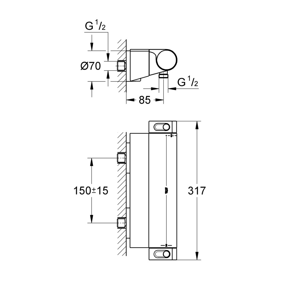 Термостат для душа Grohe Grohtherm 2000 NEW (34469001)