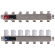 Колекторний блок з термостат. клапанами EUROPRODUCT EP.S1100-07 1 "x7 (EP4994)