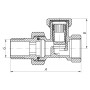 Вентиль 1 / 2x1 / 2 KOER KR.904 (KR0005)