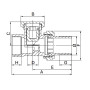 Вентиль балансировочный радиаторный EUROPRODUCT EP.0411 - 1/2x1/2 (EP6033)