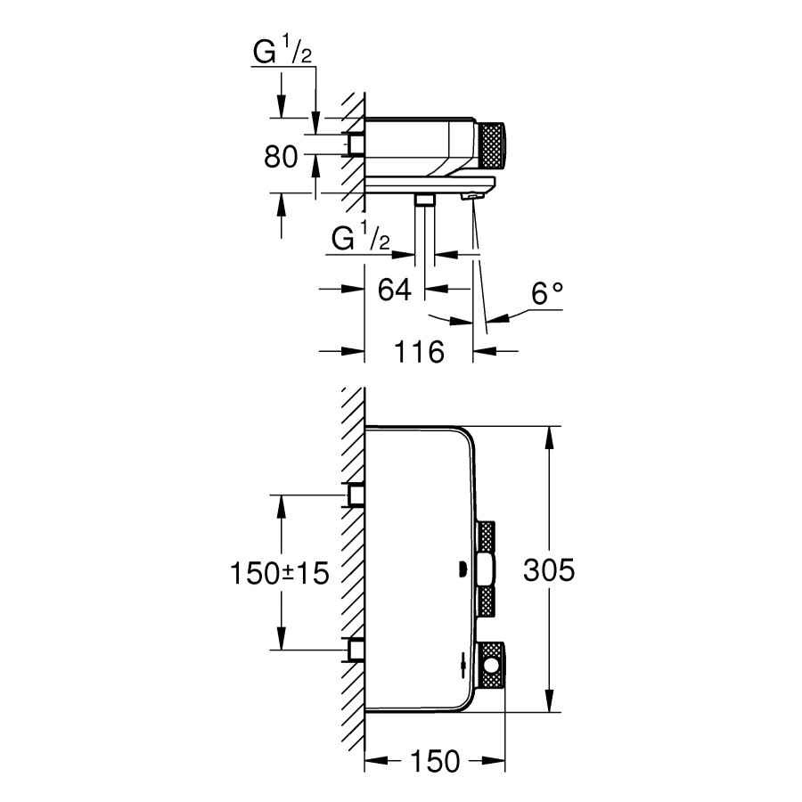 Термостат для ванны Grohe Grohtherm SmartControl (34718000)