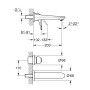 Смеситель для раковины скрытого монтажа Grohe Eurostyle (19571003)