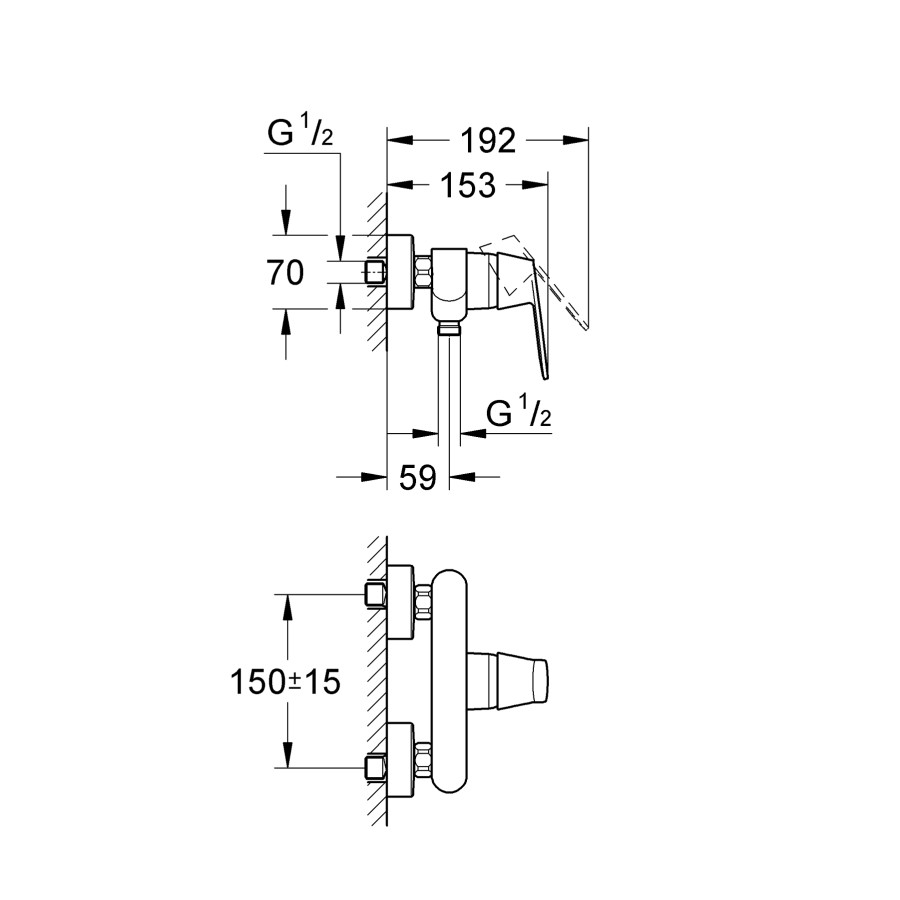 Смеситель для душа Grohe Eurosmart Cosmopolitan (32837000)