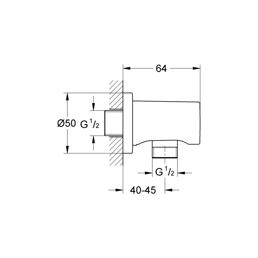 Шланговое подключение Grohe Rainshower neutral (27057000)