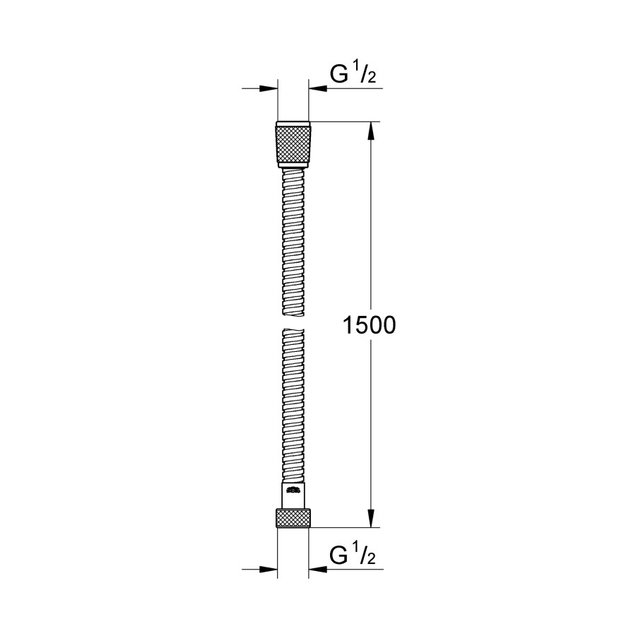Душевой шланг 1500 Grohe Relexaflex Metal (28105000)