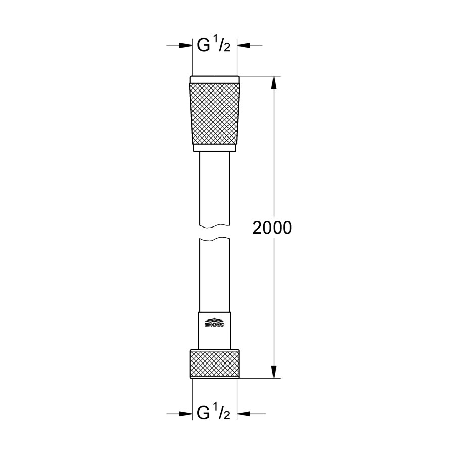 Душевой шланг 2000 Grohe Silverflex (27137000)