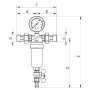 Фильтр самоочистной с манометром 3/4'' KOER KR.1250 (KR2657)