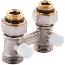 Узел нижнего подключения радиатора прямой 3/4'' с шар. затвором (комплект) KOER KR.1133 (KR2864)