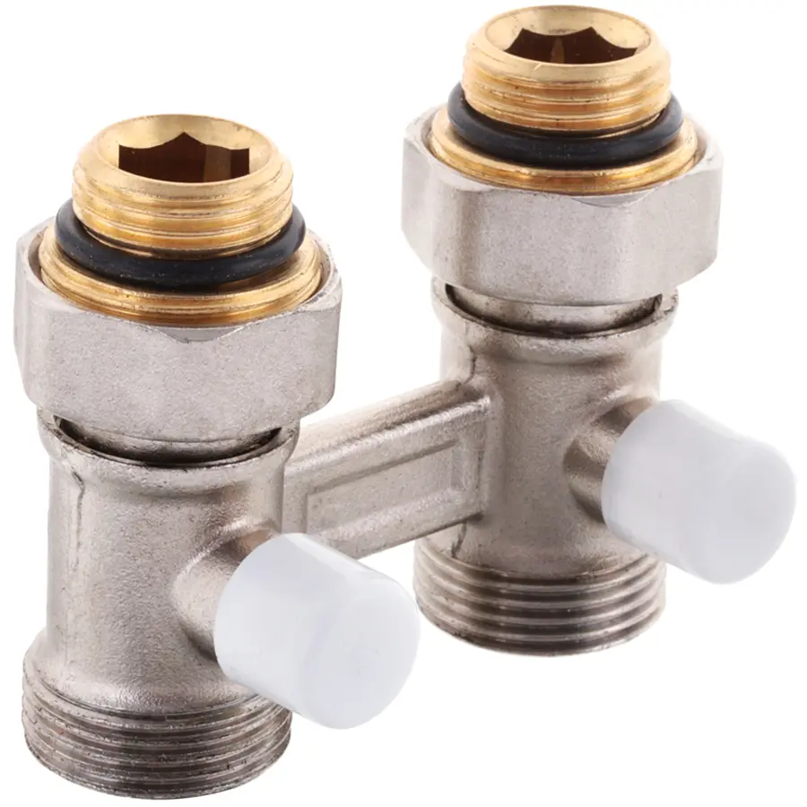 Вузол нижнього підключення радіатора прямий 3/4 '' з куля. затвором (комплект) KOER KR.1133 (KR2864)