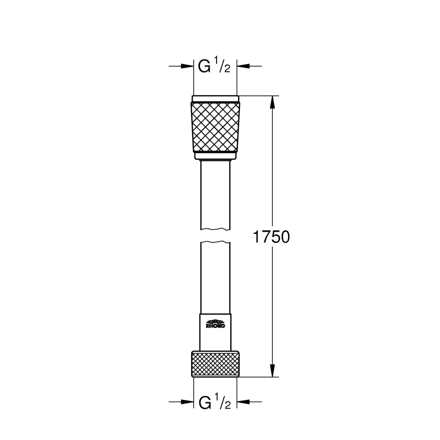 Душевой шланг 1750 Grohe Relexaflex (28154001)