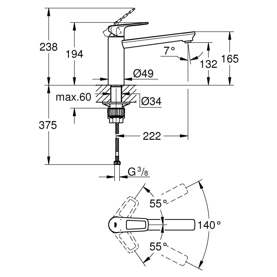 Смеситель для кухни Grohe BauLoop New (31706000)