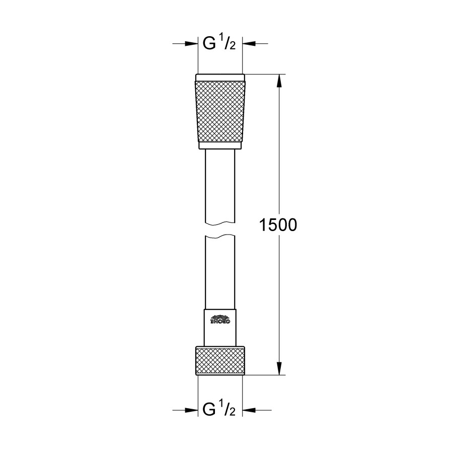 Душевой шланг 1500 Grohe Silverflex (28364000)