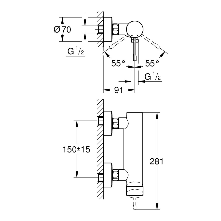 Смеситель для душа Grohe Essence New (33636001)