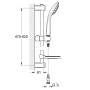 Душевой гарнитур со штангой, 1 режим струи Grohe Euphoria (27266001)